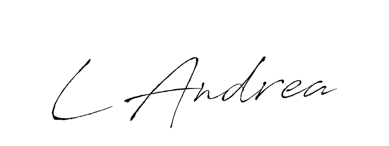 if you are searching for the best signature style for your name L Andrea. so please give up your signature search. here we have designed multiple signature styles  using Antro_Vectra. L Andrea signature style 6 images and pictures png