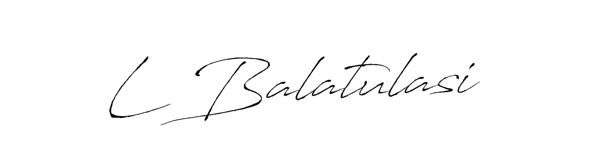 How to make L Balatulasi name signature. Use Antro_Vectra style for creating short signs online. This is the latest handwritten sign. L Balatulasi signature style 6 images and pictures png