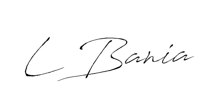 Also we have L Bania name is the best signature style. Create professional handwritten signature collection using Antro_Vectra autograph style. L Bania signature style 6 images and pictures png