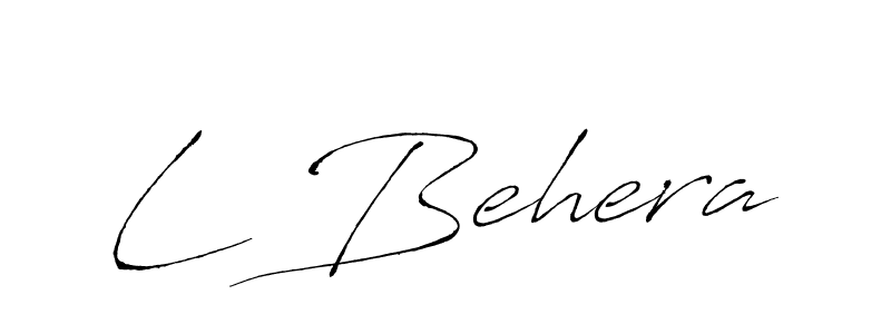 How to make L Behera signature? Antro_Vectra is a professional autograph style. Create handwritten signature for L Behera name. L Behera signature style 6 images and pictures png