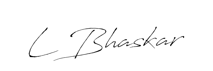 Make a beautiful signature design for name L Bhaskar. With this signature (Antro_Vectra) style, you can create a handwritten signature for free. L Bhaskar signature style 6 images and pictures png