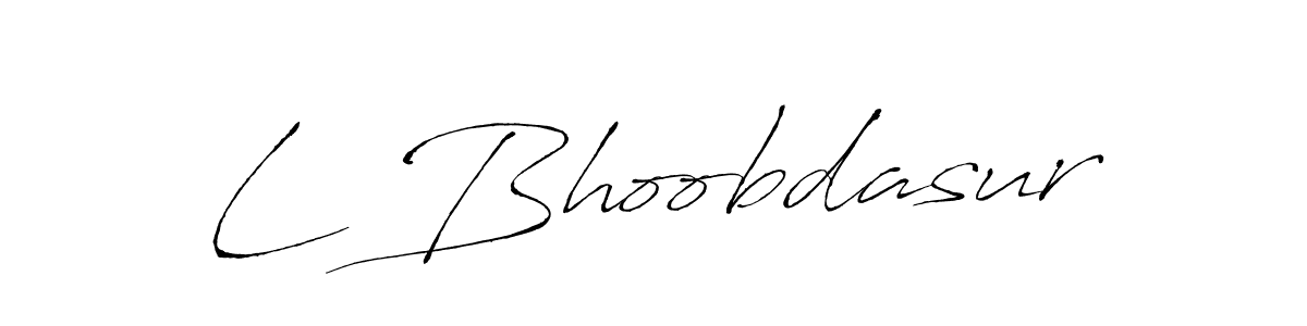 Also we have L Bhoobdasur name is the best signature style. Create professional handwritten signature collection using Antro_Vectra autograph style. L Bhoobdasur signature style 6 images and pictures png