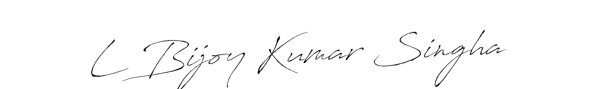 Design your own signature with our free online signature maker. With this signature software, you can create a handwritten (Antro_Vectra) signature for name L Bijoy Kumar Singha. L Bijoy Kumar Singha signature style 6 images and pictures png