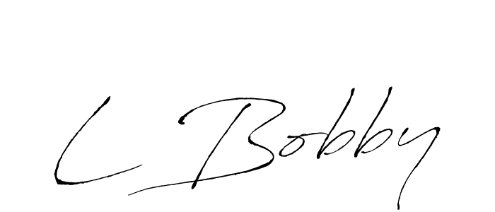 The best way (Antro_Vectra) to make a short signature is to pick only two or three words in your name. The name L Bobby include a total of six letters. For converting this name. L Bobby signature style 6 images and pictures png