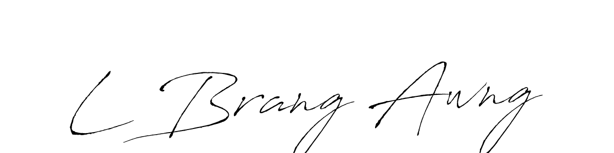 Make a beautiful signature design for name L Brang Awng. With this signature (Antro_Vectra) style, you can create a handwritten signature for free. L Brang Awng signature style 6 images and pictures png