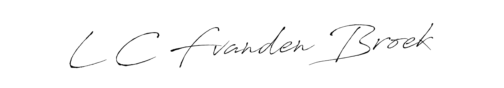 You should practise on your own different ways (Antro_Vectra) to write your name (L C Fvanden Broek) in signature. don't let someone else do it for you. L C Fvanden Broek signature style 6 images and pictures png