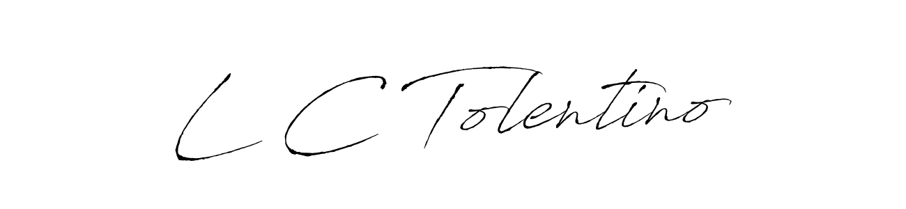 Similarly Antro_Vectra is the best handwritten signature design. Signature creator online .You can use it as an online autograph creator for name L C Tolentino. L C Tolentino signature style 6 images and pictures png