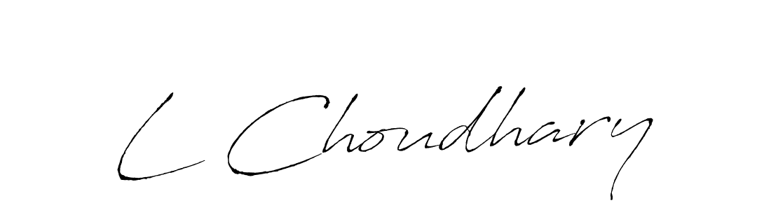 How to make L Choudhary signature? Antro_Vectra is a professional autograph style. Create handwritten signature for L Choudhary name. L Choudhary signature style 6 images and pictures png