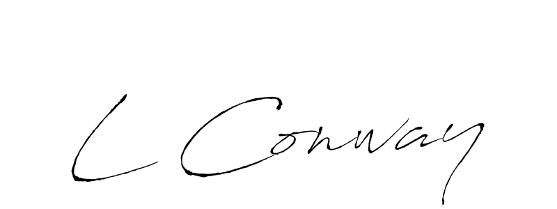 Make a beautiful signature design for name L Conway. With this signature (Antro_Vectra) style, you can create a handwritten signature for free. L Conway signature style 6 images and pictures png