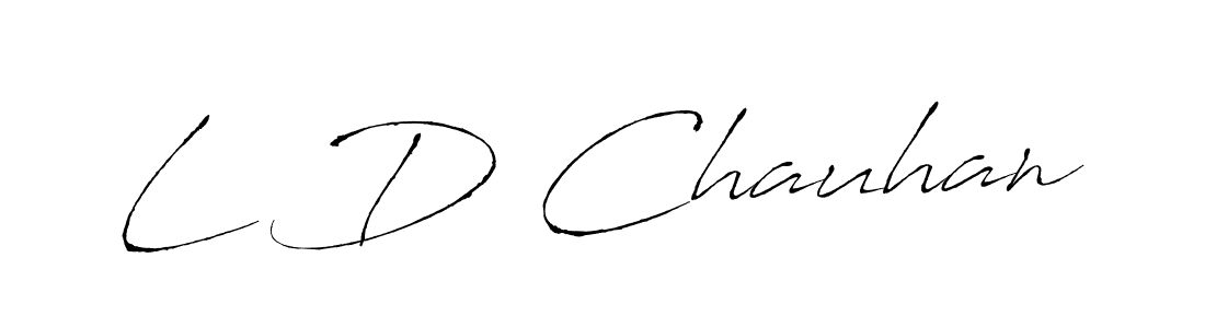 Create a beautiful signature design for name L D Chauhan. With this signature (Antro_Vectra) fonts, you can make a handwritten signature for free. L D Chauhan signature style 6 images and pictures png