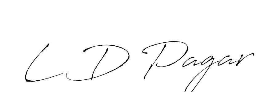 if you are searching for the best signature style for your name L D Pagar. so please give up your signature search. here we have designed multiple signature styles  using Antro_Vectra. L D Pagar signature style 6 images and pictures png