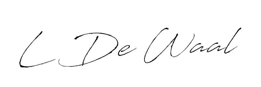 if you are searching for the best signature style for your name L De Waal. so please give up your signature search. here we have designed multiple signature styles  using Antro_Vectra. L De Waal signature style 6 images and pictures png