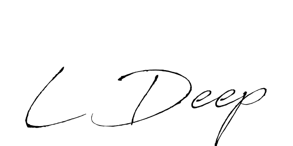 It looks lik you need a new signature style for name L Deep. Design unique handwritten (Antro_Vectra) signature with our free signature maker in just a few clicks. L Deep signature style 6 images and pictures png