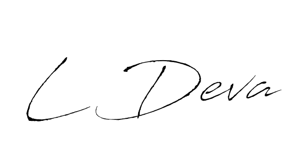 Make a beautiful signature design for name L Deva. With this signature (Antro_Vectra) style, you can create a handwritten signature for free. L Deva signature style 6 images and pictures png