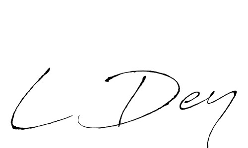 Use a signature maker to create a handwritten signature online. With this signature software, you can design (Antro_Vectra) your own signature for name L Dey. L Dey signature style 6 images and pictures png