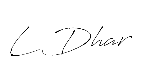 L Dhar stylish signature style. Best Handwritten Sign (Antro_Vectra) for my name. Handwritten Signature Collection Ideas for my name L Dhar. L Dhar signature style 6 images and pictures png