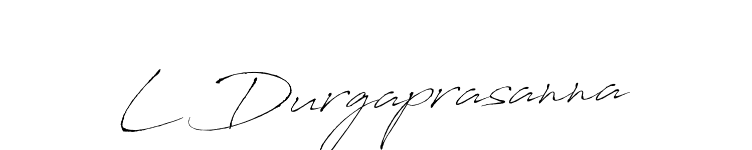 This is the best signature style for the L Durgaprasanna name. Also you like these signature font (Antro_Vectra). Mix name signature. L Durgaprasanna signature style 6 images and pictures png
