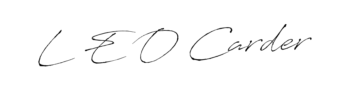 Design your own signature with our free online signature maker. With this signature software, you can create a handwritten (Antro_Vectra) signature for name L E O Carder. L E O Carder signature style 6 images and pictures png