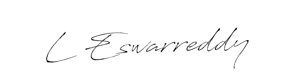 The best way (Antro_Vectra) to make a short signature is to pick only two or three words in your name. The name L Eswarreddy include a total of six letters. For converting this name. L Eswarreddy signature style 6 images and pictures png