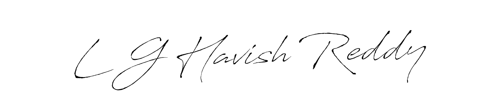 Create a beautiful signature design for name L G Havish Reddy. With this signature (Antro_Vectra) fonts, you can make a handwritten signature for free. L G Havish Reddy signature style 6 images and pictures png
