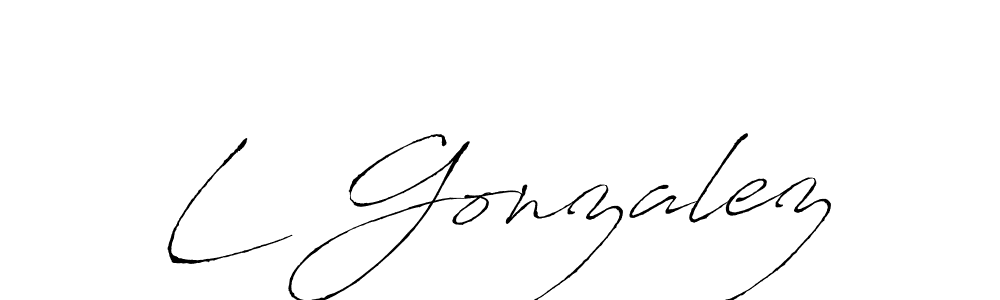 L Gonzalez stylish signature style. Best Handwritten Sign (Antro_Vectra) for my name. Handwritten Signature Collection Ideas for my name L Gonzalez. L Gonzalez signature style 6 images and pictures png