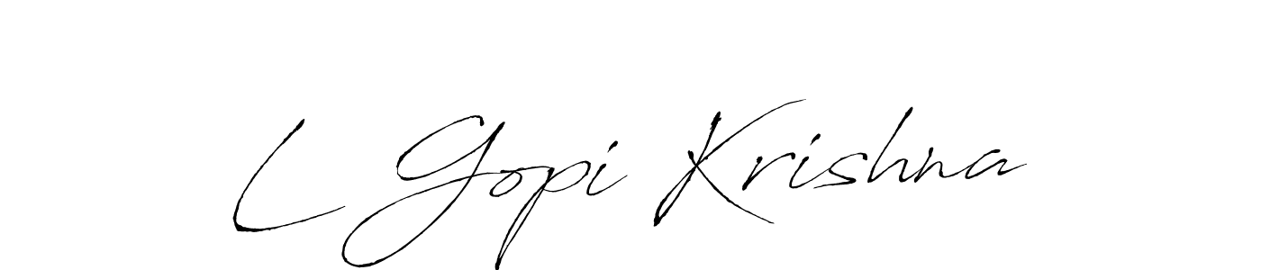 Also we have L Gopi Krishna name is the best signature style. Create professional handwritten signature collection using Antro_Vectra autograph style. L Gopi Krishna signature style 6 images and pictures png