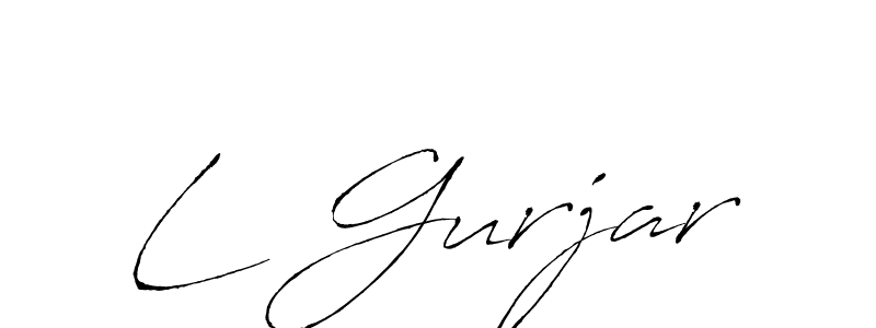 How to make L Gurjar name signature. Use Antro_Vectra style for creating short signs online. This is the latest handwritten sign. L Gurjar signature style 6 images and pictures png