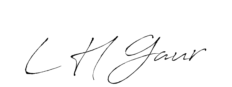 if you are searching for the best signature style for your name L H Gaur. so please give up your signature search. here we have designed multiple signature styles  using Antro_Vectra. L H Gaur signature style 6 images and pictures png