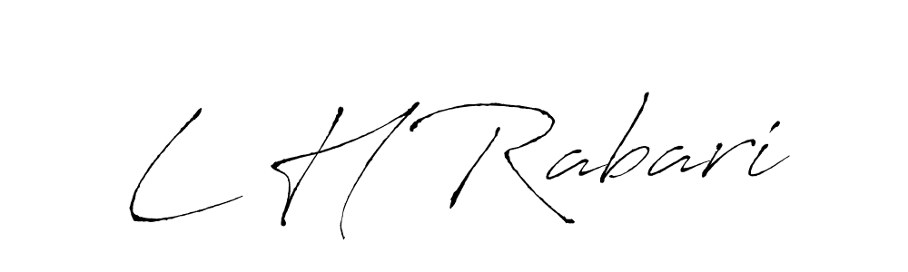 Use a signature maker to create a handwritten signature online. With this signature software, you can design (Antro_Vectra) your own signature for name L H Rabari. L H Rabari signature style 6 images and pictures png