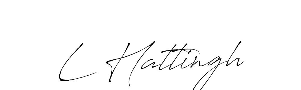 Make a beautiful signature design for name L Hattingh. With this signature (Antro_Vectra) style, you can create a handwritten signature for free. L Hattingh signature style 6 images and pictures png