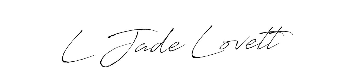 Also You can easily find your signature by using the search form. We will create L Jade Lovett name handwritten signature images for you free of cost using Antro_Vectra sign style. L Jade Lovett signature style 6 images and pictures png