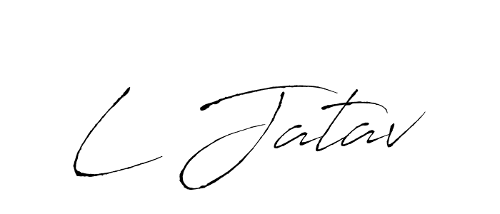 Use a signature maker to create a handwritten signature online. With this signature software, you can design (Antro_Vectra) your own signature for name L Jatav. L Jatav signature style 6 images and pictures png