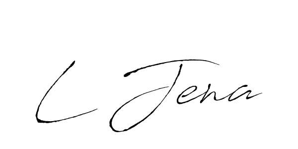 Create a beautiful signature design for name L Jena. With this signature (Antro_Vectra) fonts, you can make a handwritten signature for free. L Jena signature style 6 images and pictures png