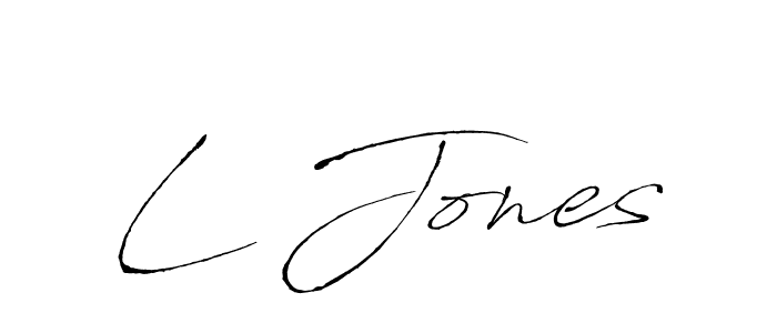 L Jones stylish signature style. Best Handwritten Sign (Antro_Vectra) for my name. Handwritten Signature Collection Ideas for my name L Jones. L Jones signature style 6 images and pictures png
