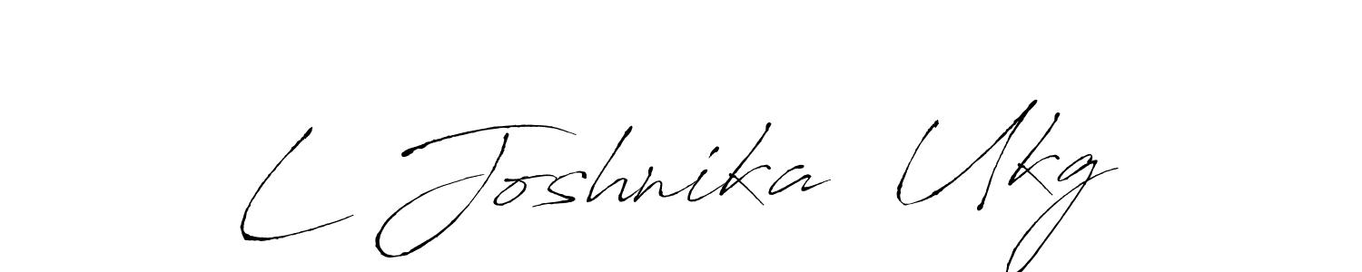 How to make L Joshnika  Ukg name signature. Use Antro_Vectra style for creating short signs online. This is the latest handwritten sign. L Joshnika  Ukg signature style 6 images and pictures png