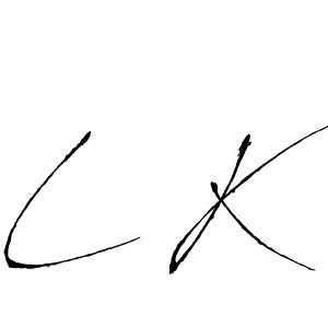 You should practise on your own different ways (Antro_Vectra) to write your name (L K) in signature. don't let someone else do it for you. L K signature style 6 images and pictures png