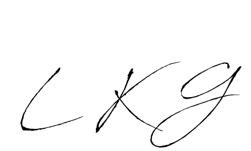 Create a beautiful signature design for name L K G. With this signature (Antro_Vectra) fonts, you can make a handwritten signature for free. L K G signature style 6 images and pictures png