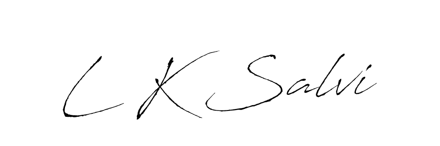 Use a signature maker to create a handwritten signature online. With this signature software, you can design (Antro_Vectra) your own signature for name L K Salvi. L K Salvi signature style 6 images and pictures png