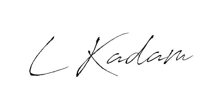 if you are searching for the best signature style for your name L Kadam. so please give up your signature search. here we have designed multiple signature styles  using Antro_Vectra. L Kadam signature style 6 images and pictures png