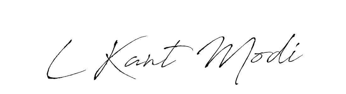 Design your own signature with our free online signature maker. With this signature software, you can create a handwritten (Antro_Vectra) signature for name L Kant Modi. L Kant Modi signature style 6 images and pictures png