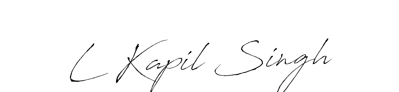 Antro_Vectra is a professional signature style that is perfect for those who want to add a touch of class to their signature. It is also a great choice for those who want to make their signature more unique. Get L Kapil Singh name to fancy signature for free. L Kapil Singh signature style 6 images and pictures png