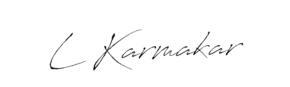 How to make L Karmakar signature? Antro_Vectra is a professional autograph style. Create handwritten signature for L Karmakar name. L Karmakar signature style 6 images and pictures png