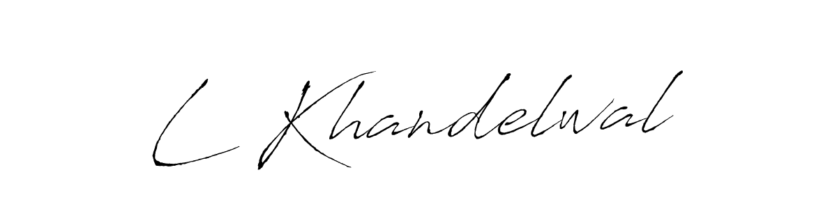 Also we have L Khandelwal name is the best signature style. Create professional handwritten signature collection using Antro_Vectra autograph style. L Khandelwal signature style 6 images and pictures png