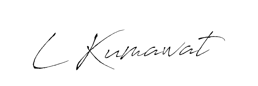 Design your own signature with our free online signature maker. With this signature software, you can create a handwritten (Antro_Vectra) signature for name L Kumawat. L Kumawat signature style 6 images and pictures png