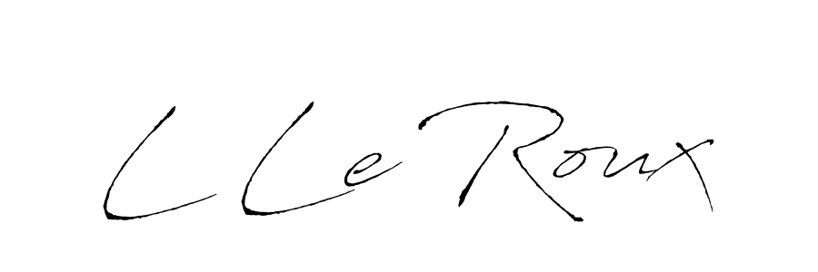 Make a beautiful signature design for name L Le Roux. With this signature (Antro_Vectra) style, you can create a handwritten signature for free. L Le Roux signature style 6 images and pictures png