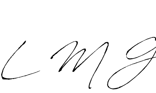 Create a beautiful signature design for name L M G. With this signature (Antro_Vectra) fonts, you can make a handwritten signature for free. L M G signature style 6 images and pictures png