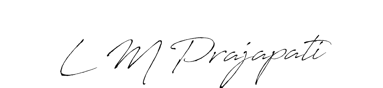 Antro_Vectra is a professional signature style that is perfect for those who want to add a touch of class to their signature. It is also a great choice for those who want to make their signature more unique. Get L M Prajapati name to fancy signature for free. L M Prajapati signature style 6 images and pictures png