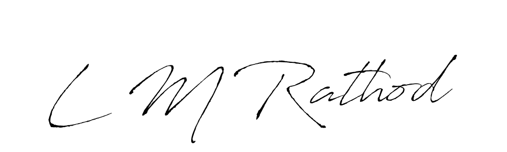 Also we have L M Rathod name is the best signature style. Create professional handwritten signature collection using Antro_Vectra autograph style. L M Rathod signature style 6 images and pictures png