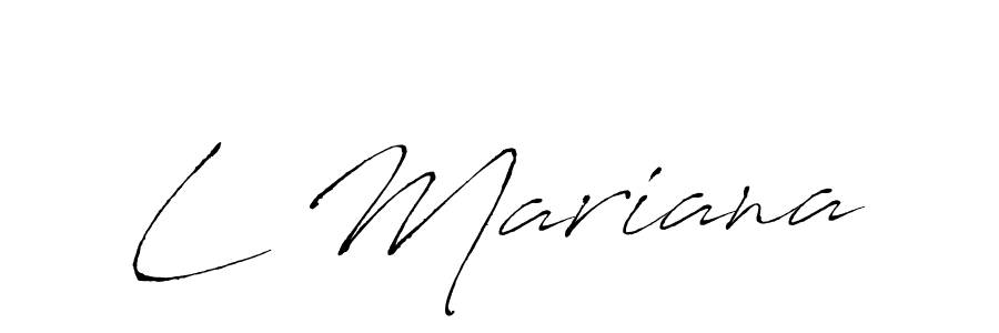 Also we have L Mariana name is the best signature style. Create professional handwritten signature collection using Antro_Vectra autograph style. L Mariana signature style 6 images and pictures png