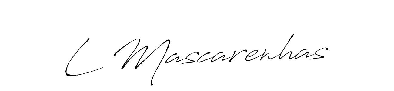 Create a beautiful signature design for name L Mascarenhas. With this signature (Antro_Vectra) fonts, you can make a handwritten signature for free. L Mascarenhas signature style 6 images and pictures png